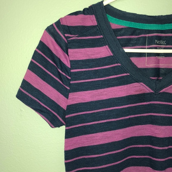 ⭐️Nollie - Navy Blue & Purple V-Neck - Small - Picture 2 of 3